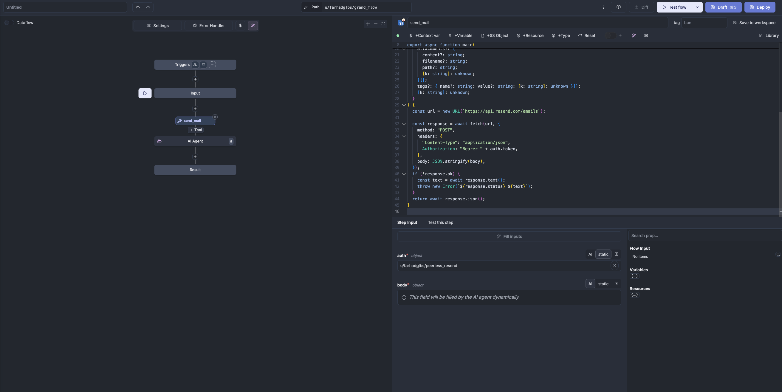 Define your tool in any language Script tools